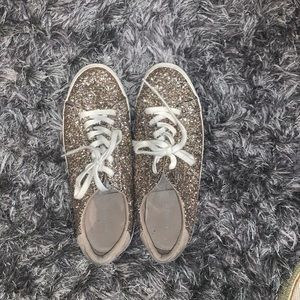 ❤️SOLD❤️  Gold Sequin Tennis Shoes